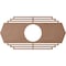 Ekena Millwork Chrysler Wood Fretwork Pierced Ceiling Medallion, Wood (Paint Grade), 36"W x 18"H x 9 1/2"ID x 3/8"T CMWP36X18X0375CSMF - alternate 5